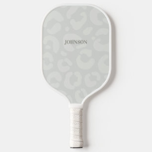 Palas De Pickleball Patrón moderno de piel de leopardo de la nieve