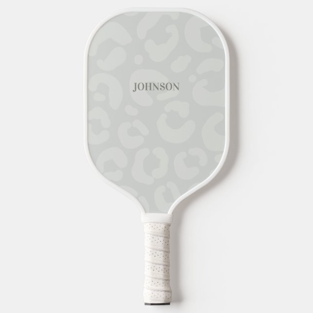 Palas De Pickleball Patrón moderno de piel de leopardo de la nieve (Anverso)