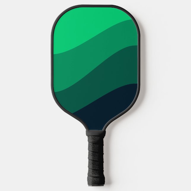 Palas De Pickleball Patrón Ombre negro verde (Anverso)