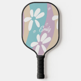Palas De Pickleball Patrón Ondulado de Flor Groovy