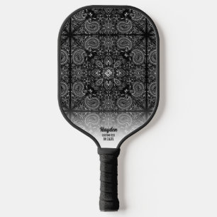 Palas De Pickleball Patrón Paisley Bandana Nombre personalizado Texto