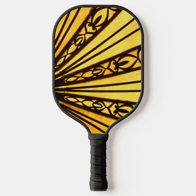 Palas De Pickleball Patrón radial amarillo (Anverso)