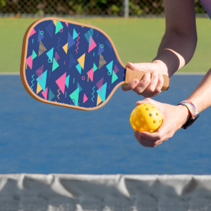 Palas De Pickleball Patrón retro de los años 80