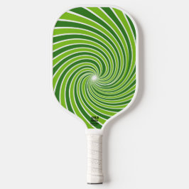 Palas De Pickleball Patrón Retro De Swirl Verde