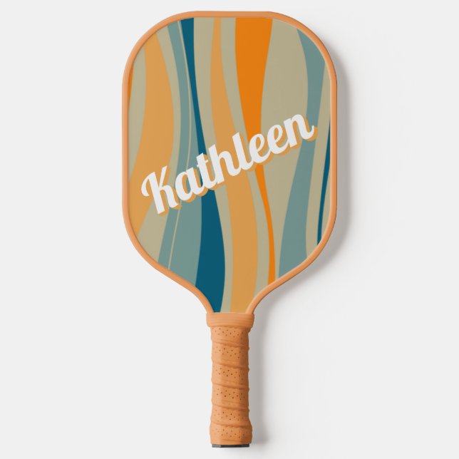 Palas De Pickleball Patrón retro personalizado (Anverso)