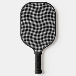 Palas De Pickleball Patrón sin fisuras de cuadros escoceses en blanco 