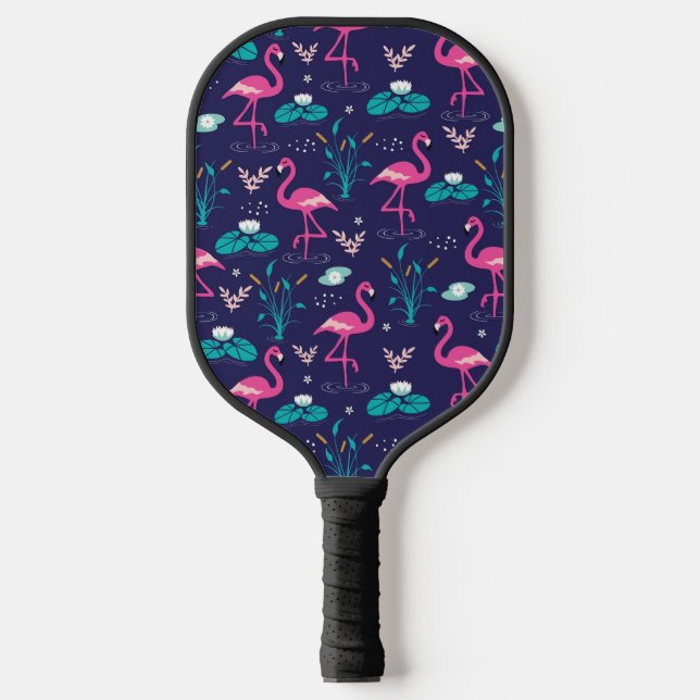 Palas De Pickleball Patrón sin foco de flamenco (Anverso)