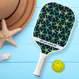 Palas De Pickleball Patrón temático de la playa costera de Starfish