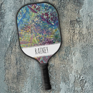 Palas De Pickleball Patrones abstractos artísticos funky coloridos pin