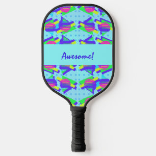Palas De Pickleball Patrones de triángulo de Personalizable de Memphis