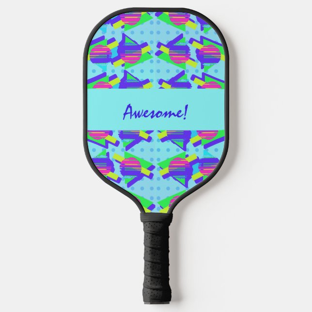 Palas De Pickleball Patrones de triángulo de Personalizable de Memphis (Anverso)