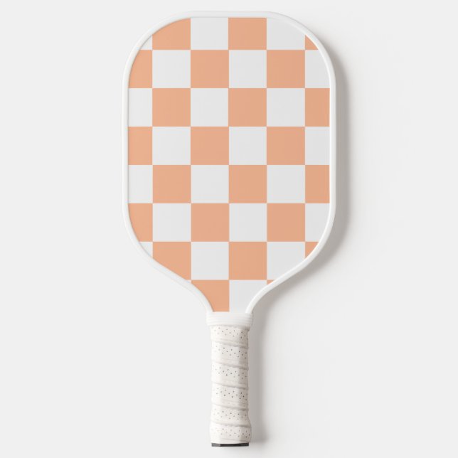 Palas De Pickleball Peach Fuzz Checkered Gingham Pattern (Anverso)