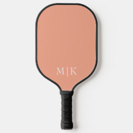 Palas De Pickleball Peach y White | Monograma moderno