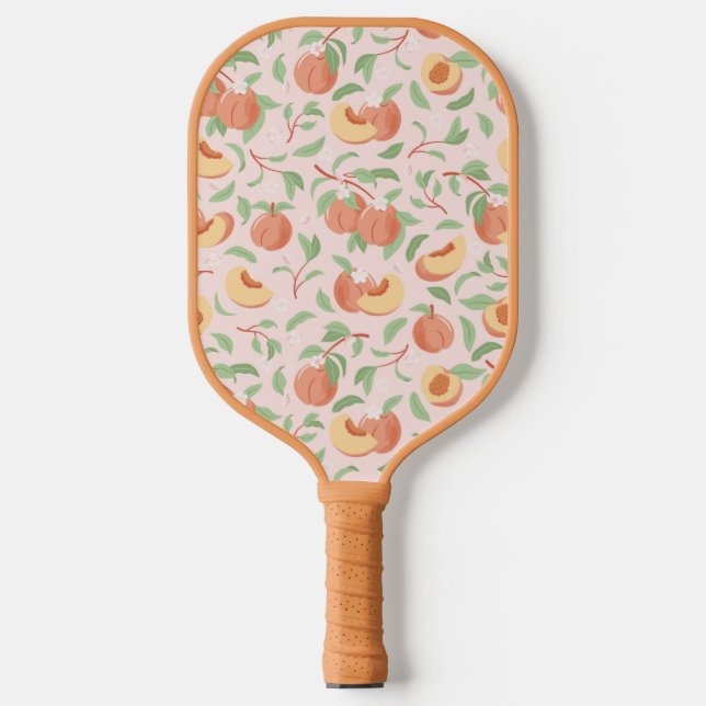 Palas De Pickleball Peachy Peach Floral Pickleball Paddle (Anverso)