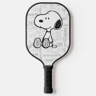 Palas De Pickleball PEANUTS Snoopy on Black White Comics