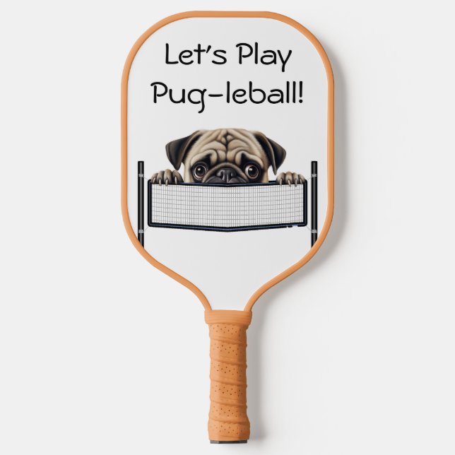 Palas De Pickleball Peekaboo Pug Pickleball Paddle (Anverso)