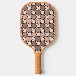 Palas De Pickleball Pentágonos marrones simétricos con bordes trazados