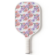 Peony Pink and Purple Pickleball Paddle