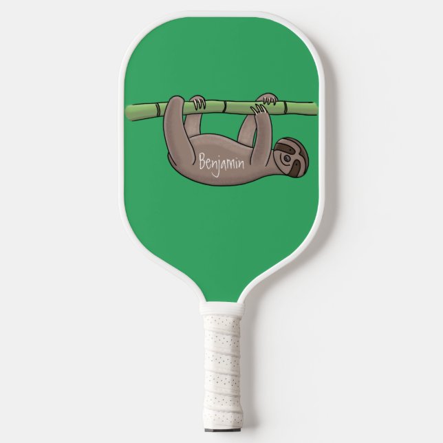 Palas De Pickleball Pereza sonriente suave en el ilustracion personali (Anverso)