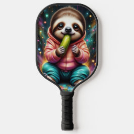 Palas De Pickleball perezoso come un pepinillo dibujo animado lindo