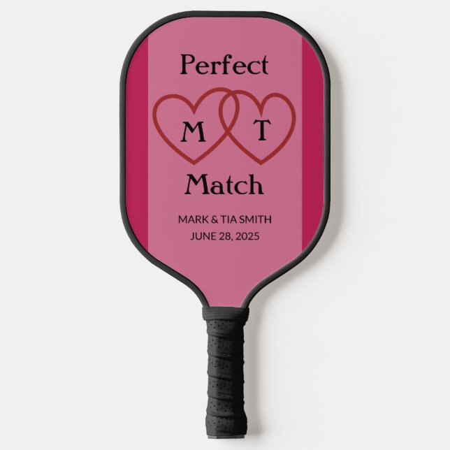Palas De Pickleball Perfecta Partida Monograma Paddle (Anverso)