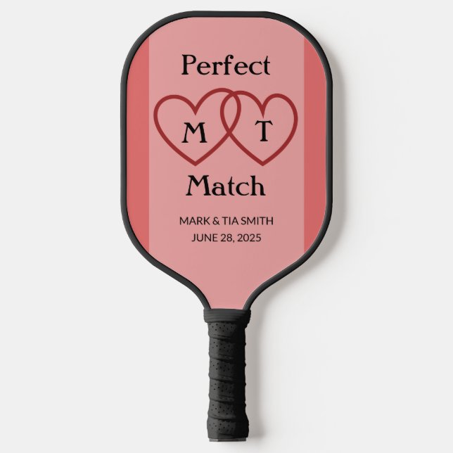 Palas De Pickleball Perfecta Partida Monograma Paddle (Anverso)