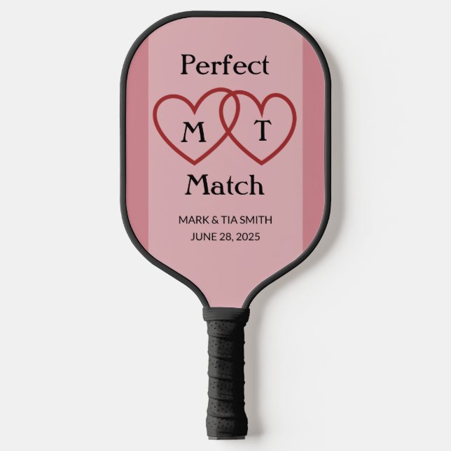 Palas De Pickleball Perfecta Partida Monograma Paddle (Anverso)