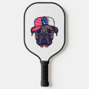 Palas De Pickleball Perro Boxer Con Azul Rojo Blanco