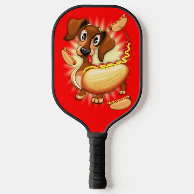 Palas De Pickleball Perro caliente de Dachshund (Anverso)