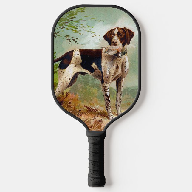 Palas De Pickleball Perro cazador con pájaro en la boca (Anverso)