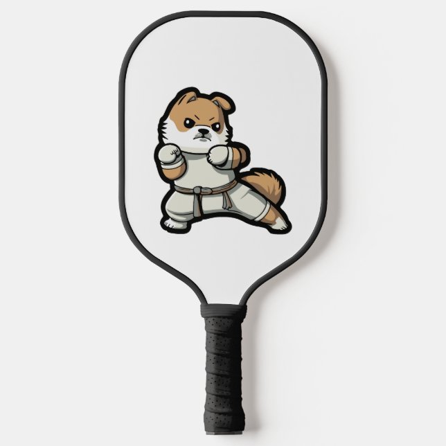 Palas De Pickleball perro conoce a karate (Anverso)