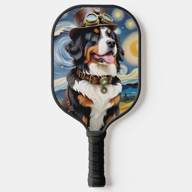 Palas De Pickleball Perro de montaña Steampunk Bernese (Anverso)