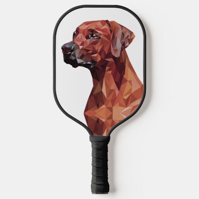 Palas De Pickleball Perro geométrico marrón (Anverso)