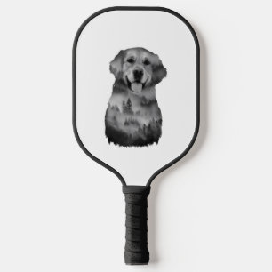 Palas De Pickleball Perro Ilustracion Golden Retriever Perro Dueño Per
