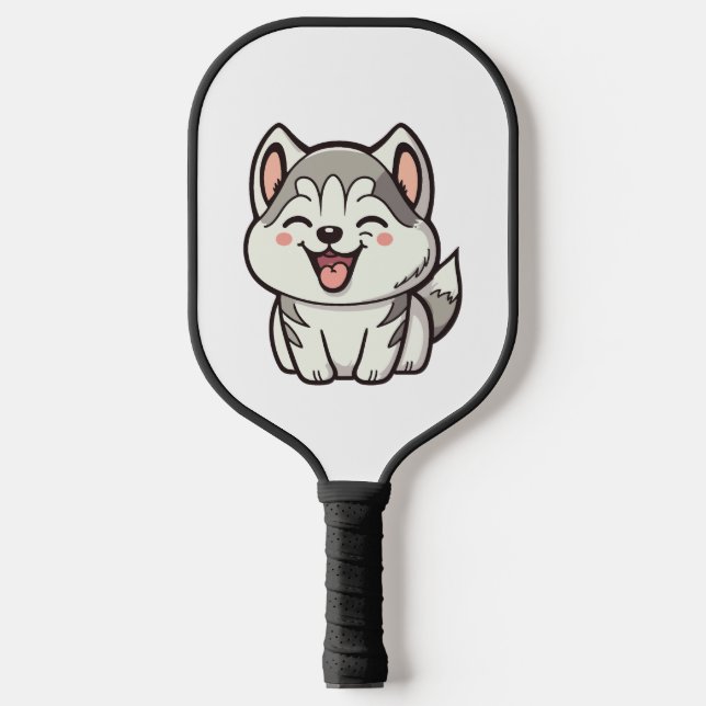 Palas De Pickleball Perro lindo siberiano cascarrón (Anverso)