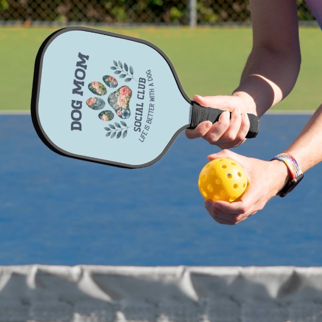 Palas De Pickleball Perro Mom Paw Floral (in situ)