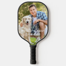 Perro Papá Foto Pickleball Paddle