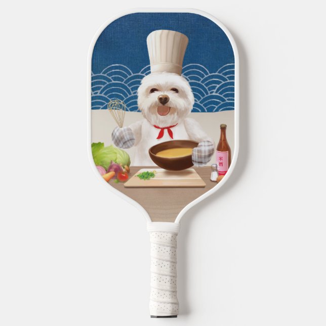 Palas De Pickleball Perro pequeño chef (Anverso)