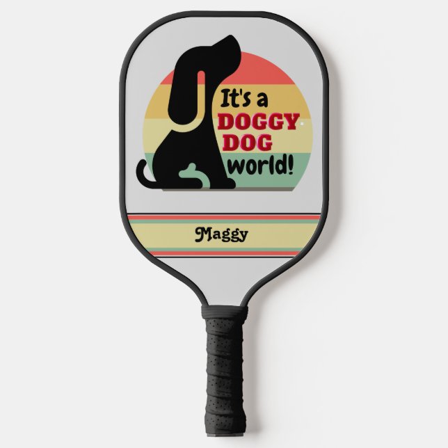 Palas De Pickleball Perro Personalizado Doggy  (Anverso)