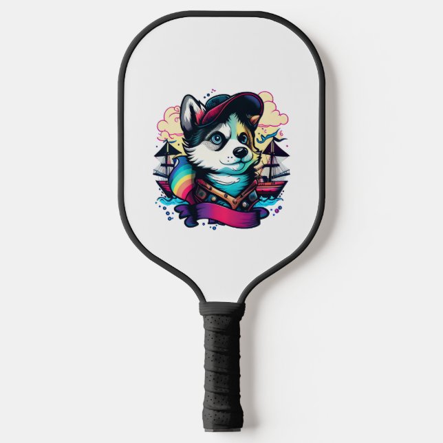 Palas De Pickleball Perro Pirata Husky (Anverso)