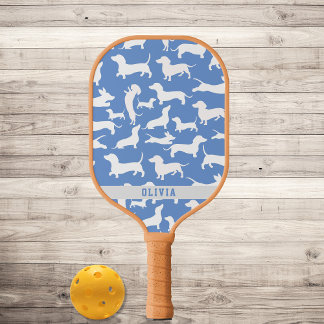 Palas De Pickleball Perro salchicha personalizado, Perro salchicha