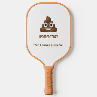 Palas De Pickleball PersonaIized I Pooped Today Smiling Poo Emoji