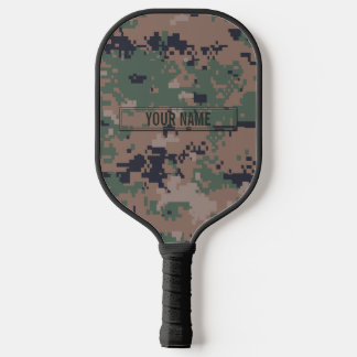 Palas De Pickleball Personalizable de Camuflaje Digital Woodland