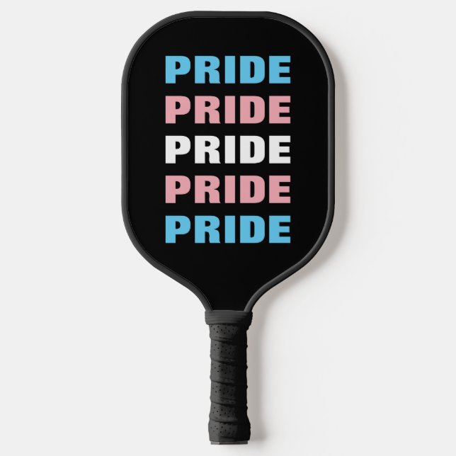 Palas De Pickleball PERSONALIZABLE del orgullo transgénero LGBTQ repit (Anverso)