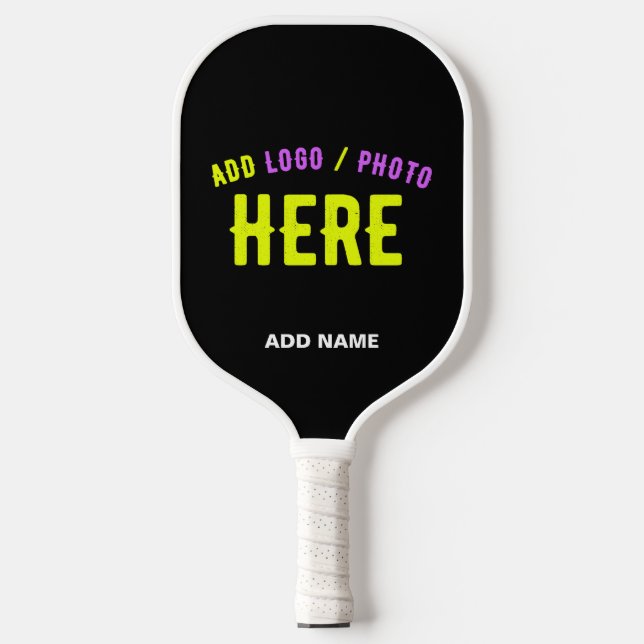 PALAS DE PICKLEBALL PERSONALIZABLE MODERNO ESTILO NEGRO VERIFICADO MAR (Anverso)