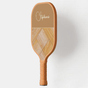 Palas De Pickleball Personalización del patrón geométrico Brown Tan Go