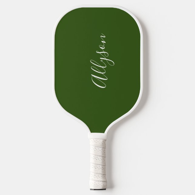 Palas De Pickleball Personalización Nombre Guión blanco Sello vertical (Anverso)