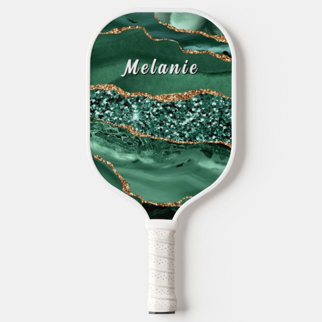 Palas de Pickleball Personalizadas Glitter Oro Ver (Anverso)