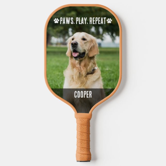Palas De Pickleball Personalizado 2 Foto Mascota Perro Pickleball Padd (Anverso)