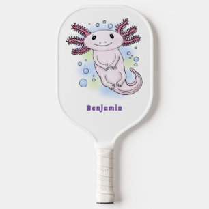 Palas De Pickleball Personalizado axolotópico rosa adorable